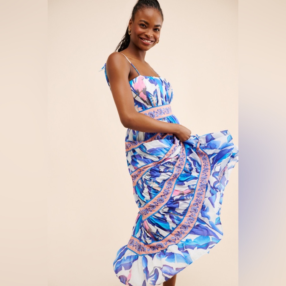 Farm Rio Foliage Midi Dress - Picture 4 of 4